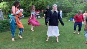 ecstatic group dance in nature